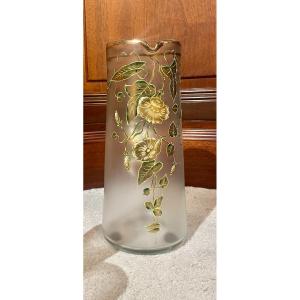 Orangeade Carafe Signed Legras, Monjoye Glassware, Early 20th Century