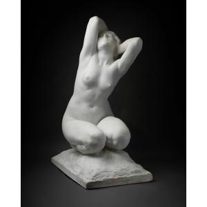 D’après Amedeo Gennarelli (1881-1943), sculpture en terre cuite peinte en blanc, époque Art Déc