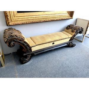 Banquette Italienne Néoclassique, XVIIIe Siècle 