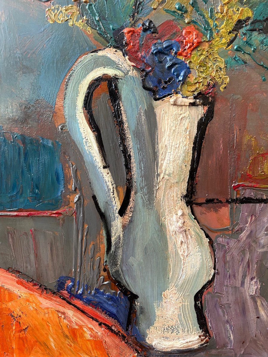 Pierre Ambrogiani (1907-1985) Still Life With Bouquet-photo-3