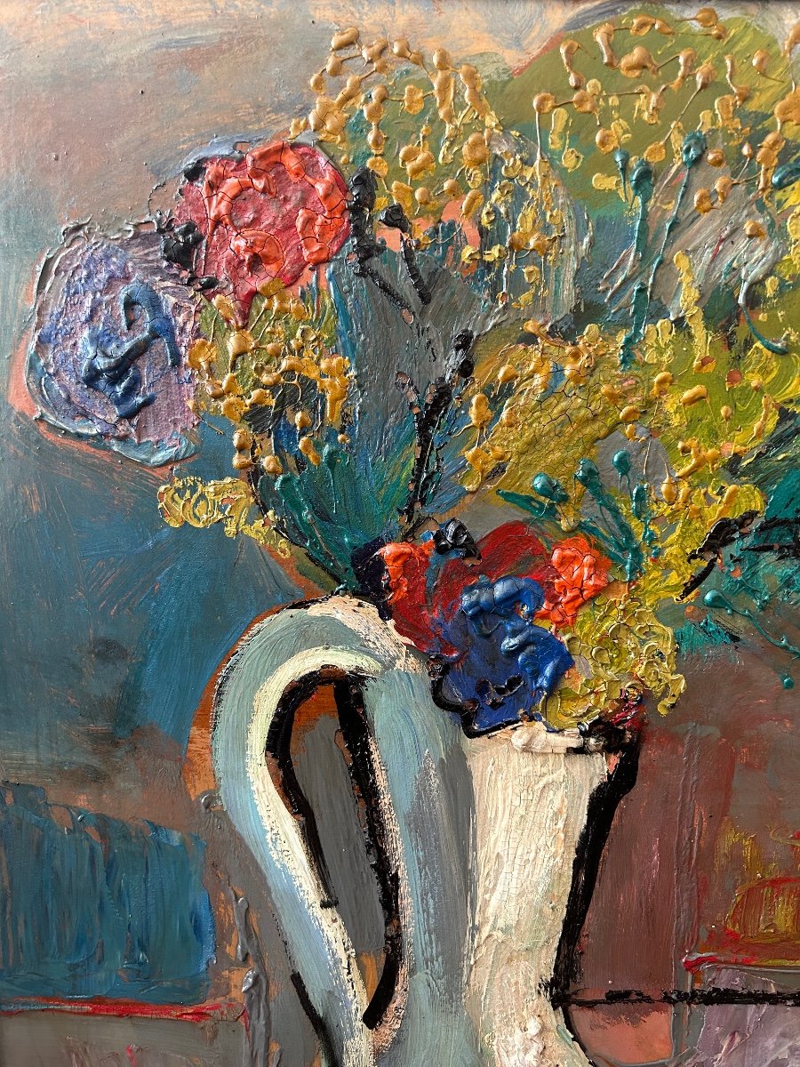 Pierre Ambrogiani (1907-1985) Still Life With Bouquet-photo-1
