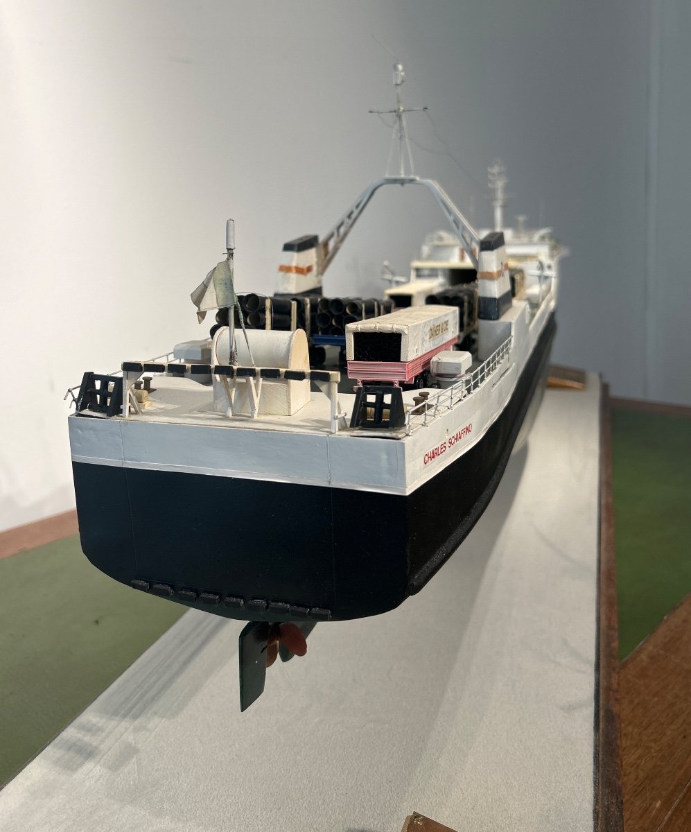 Maquette De Chantier Du Cargo Roulier Charles Schiaffino-photo-1
