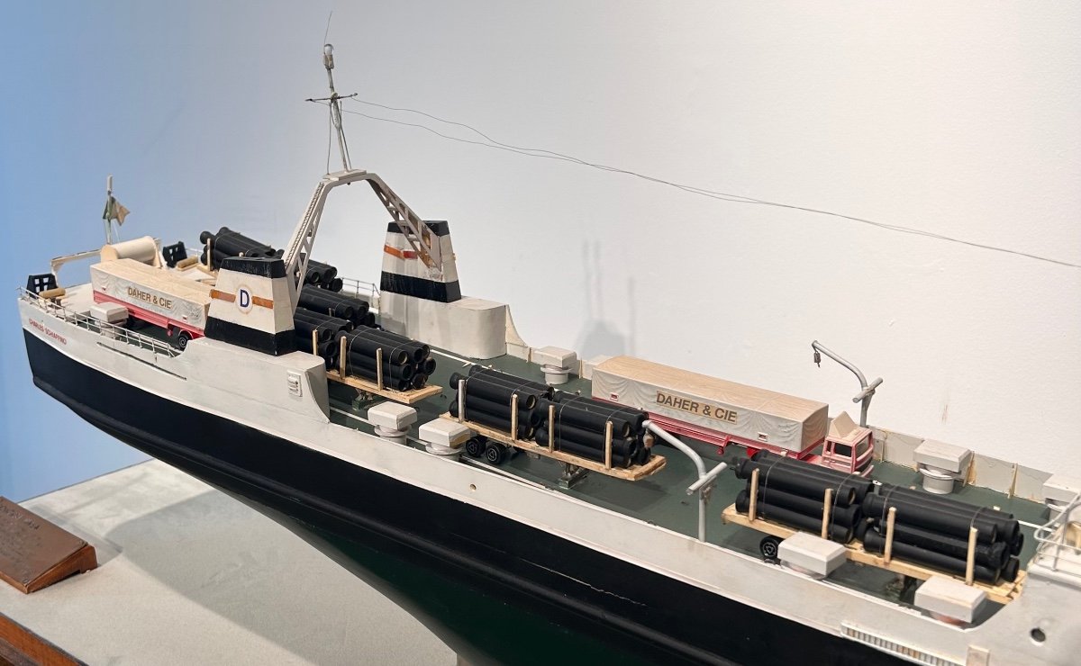 Maquette De Chantier Du Cargo Roulier Charles Schiaffino-photo-3