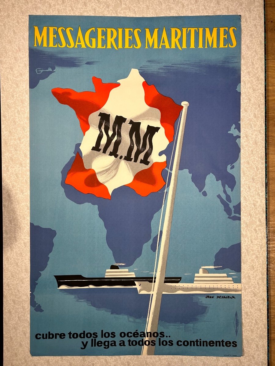 Poster From Messageries Maritimes After Jean Desaleux-photo-2