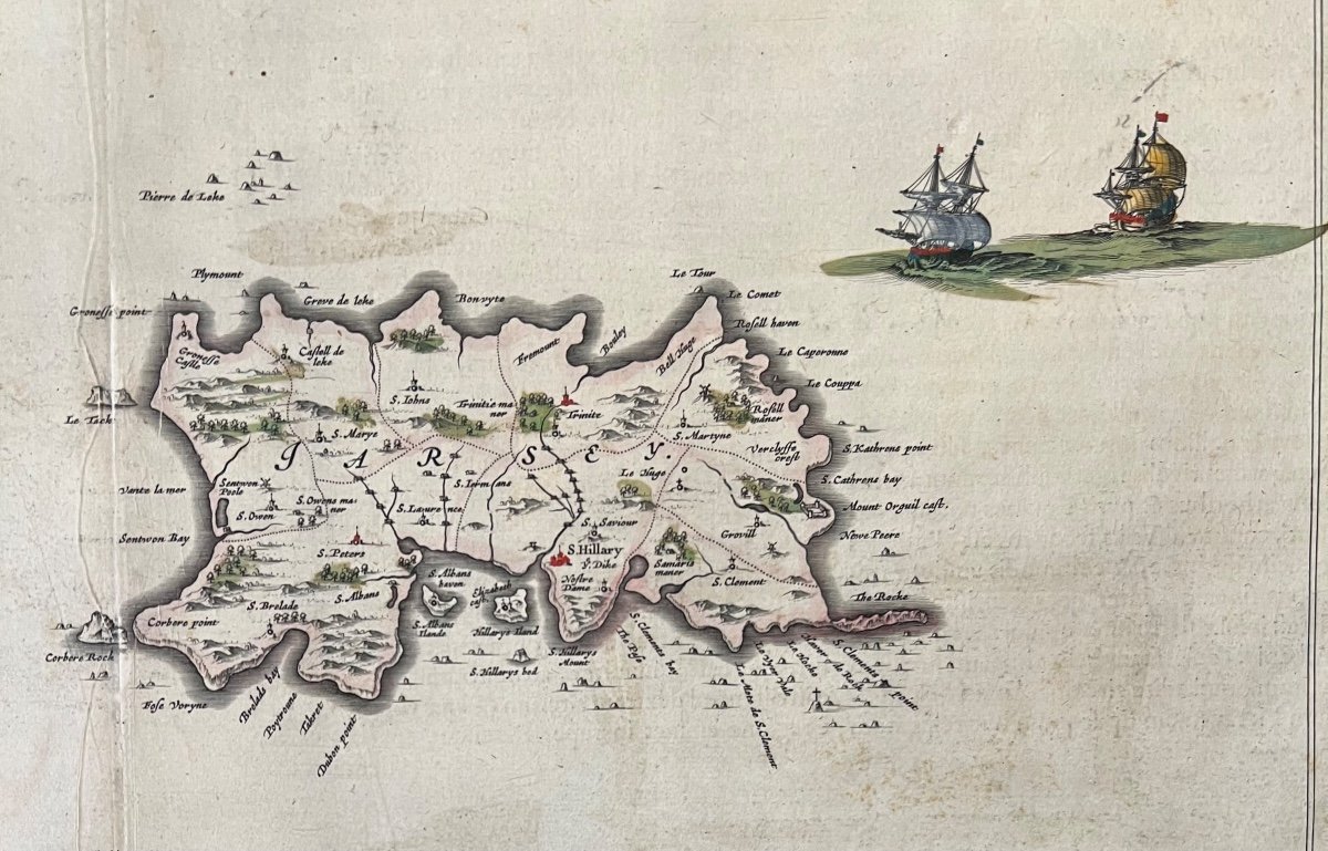 Carte Guernesey Et Jersey Par Blaeu 1662-photo-4