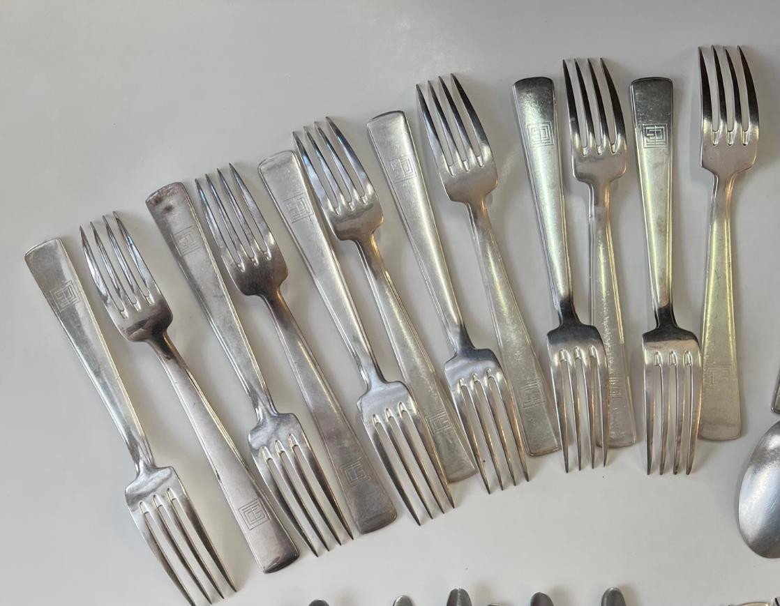 Ercuis Paquebot Normandie Service Neuilly Compagnie Generale Transatlantique 54 Pieces-photo-3