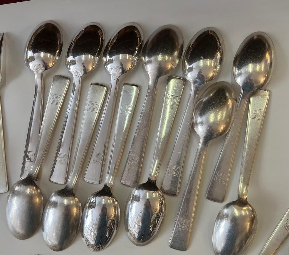 Ercuis Paquebot Normandie Service Neuilly Compagnie Generale Transatlantique 54 Pieces-photo-4