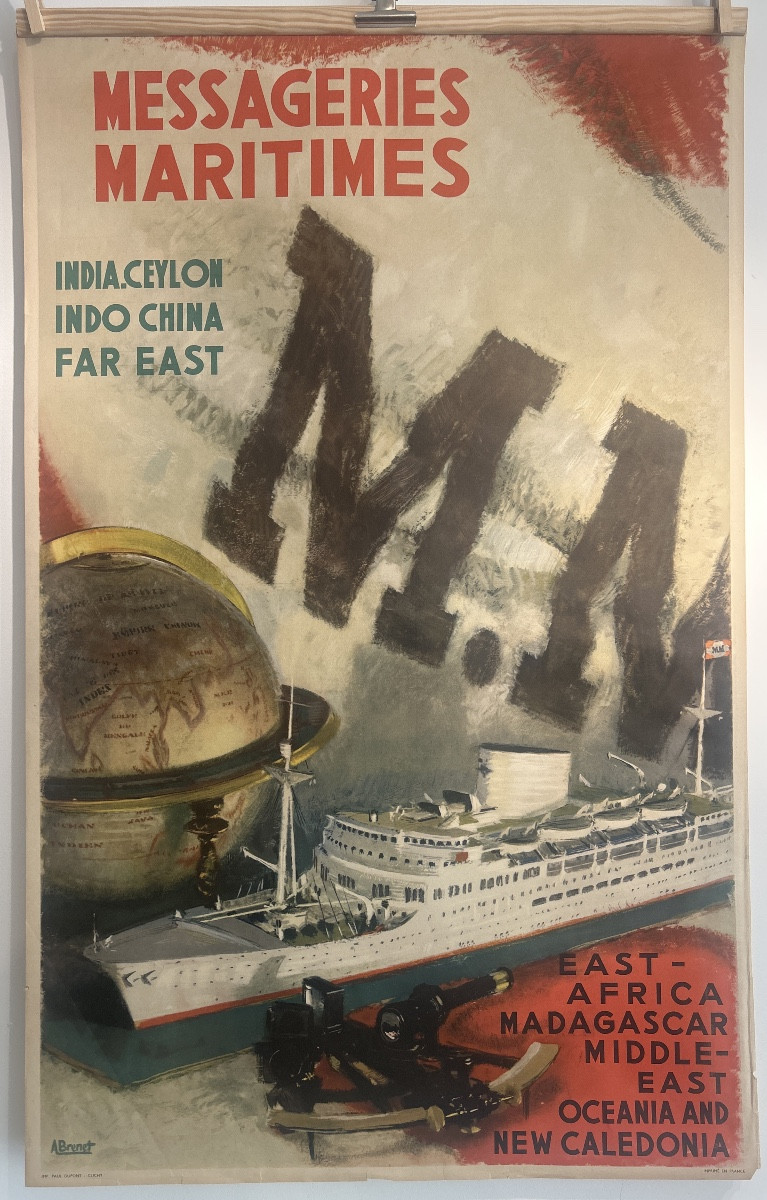 According To Albert Brenet, Messageries Maritimes Poster