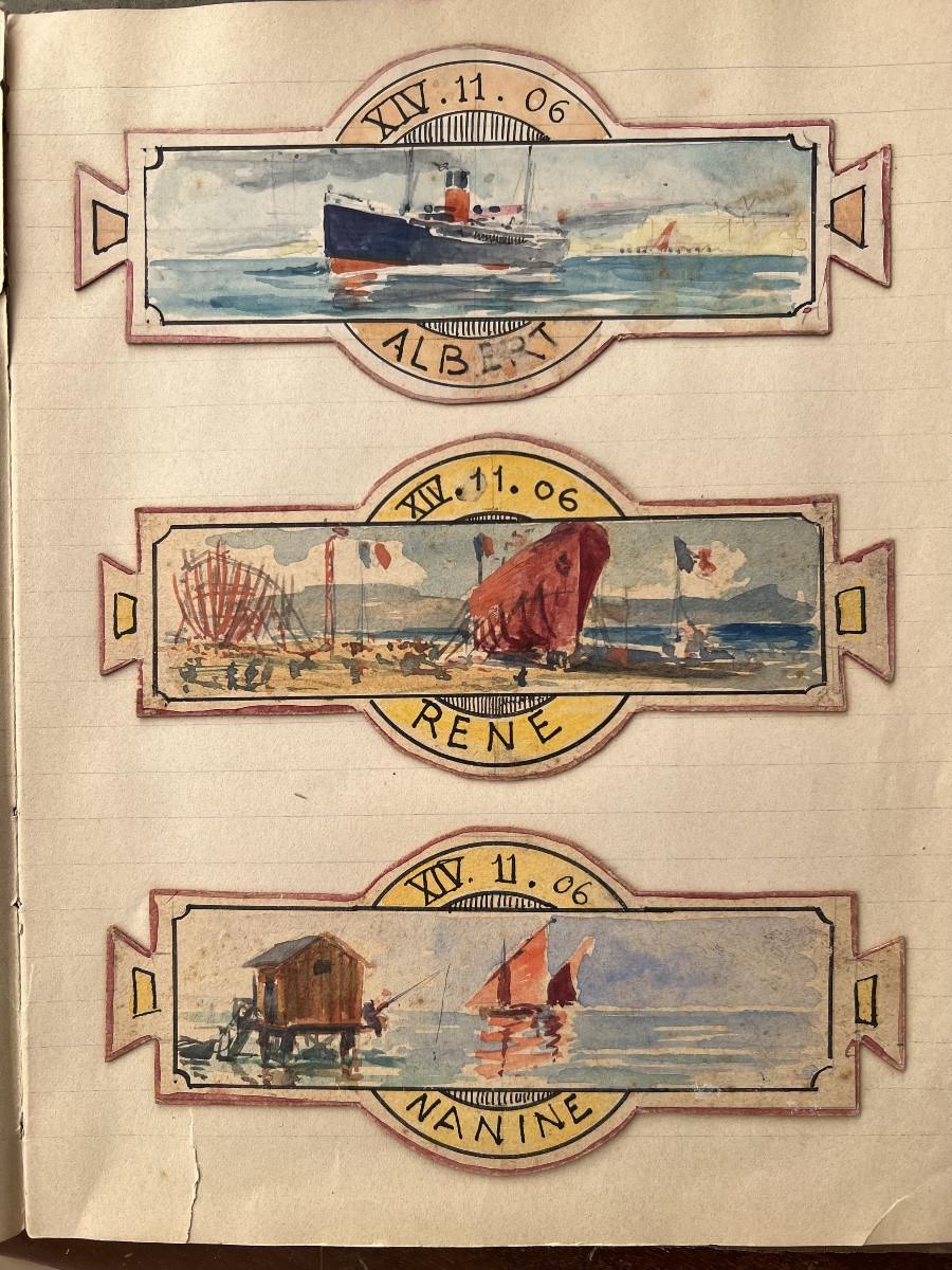 Carnet De Dessin Albert Sebille  Peintre Officiel De La Marine -photo-3