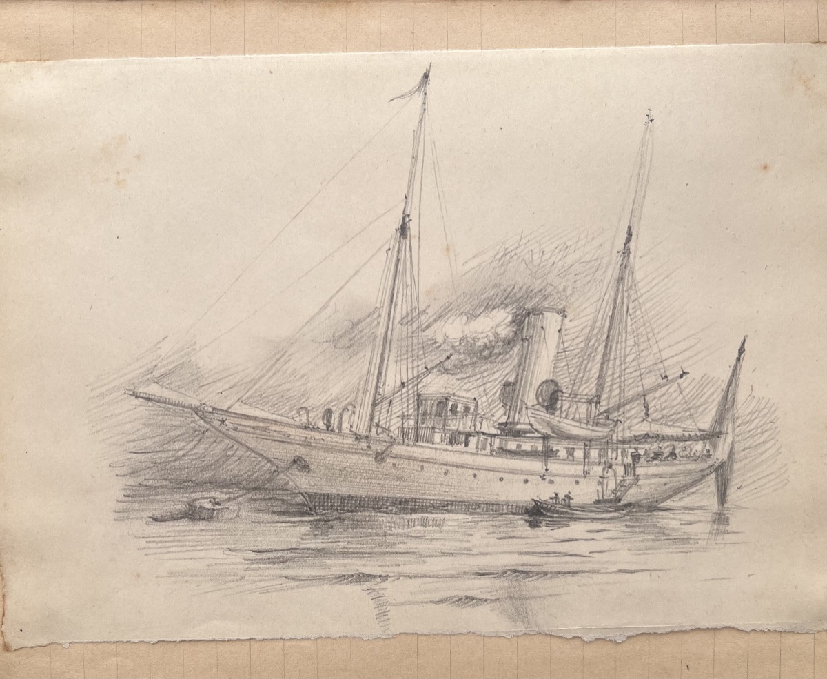 Carnet De Dessin Albert Sebille  Peintre Officiel De La Marine -photo-4
