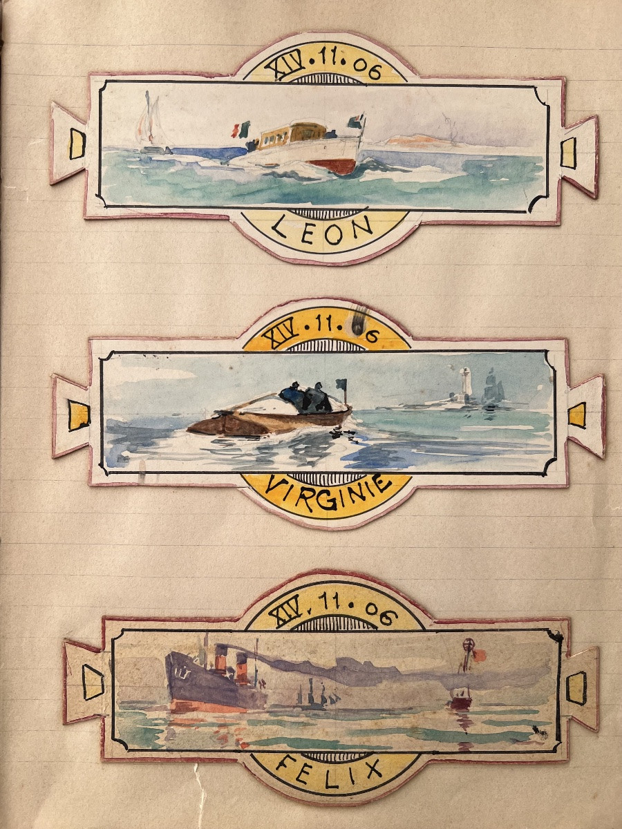 Carnet De Dessin Albert Sebille  Peintre Officiel De La Marine -photo-1