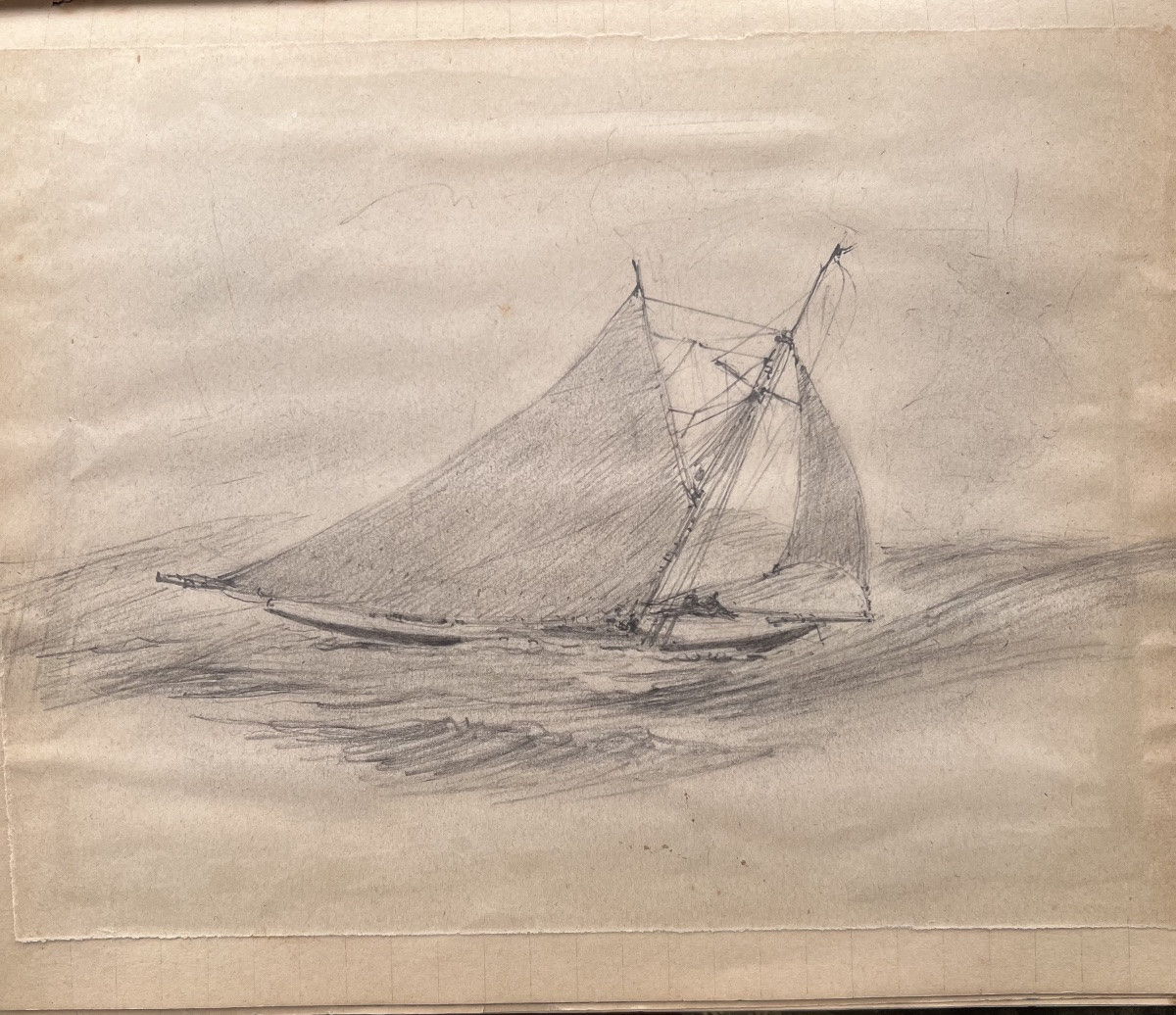 Carnet De Dessin Albert Sebille  Peintre Officiel De La Marine -photo-2