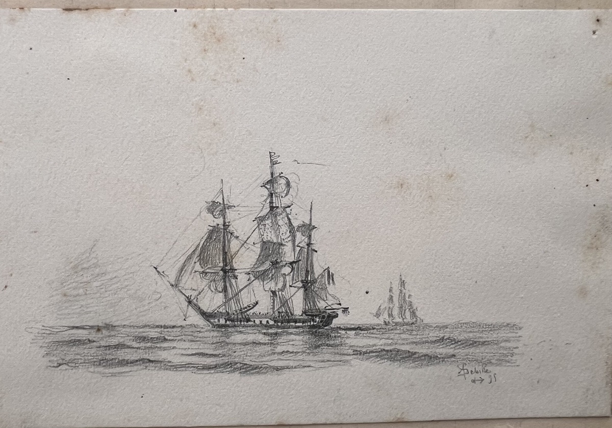 Carnet De Dessin Albert Sebille  Peintre Officiel De La Marine -photo-3