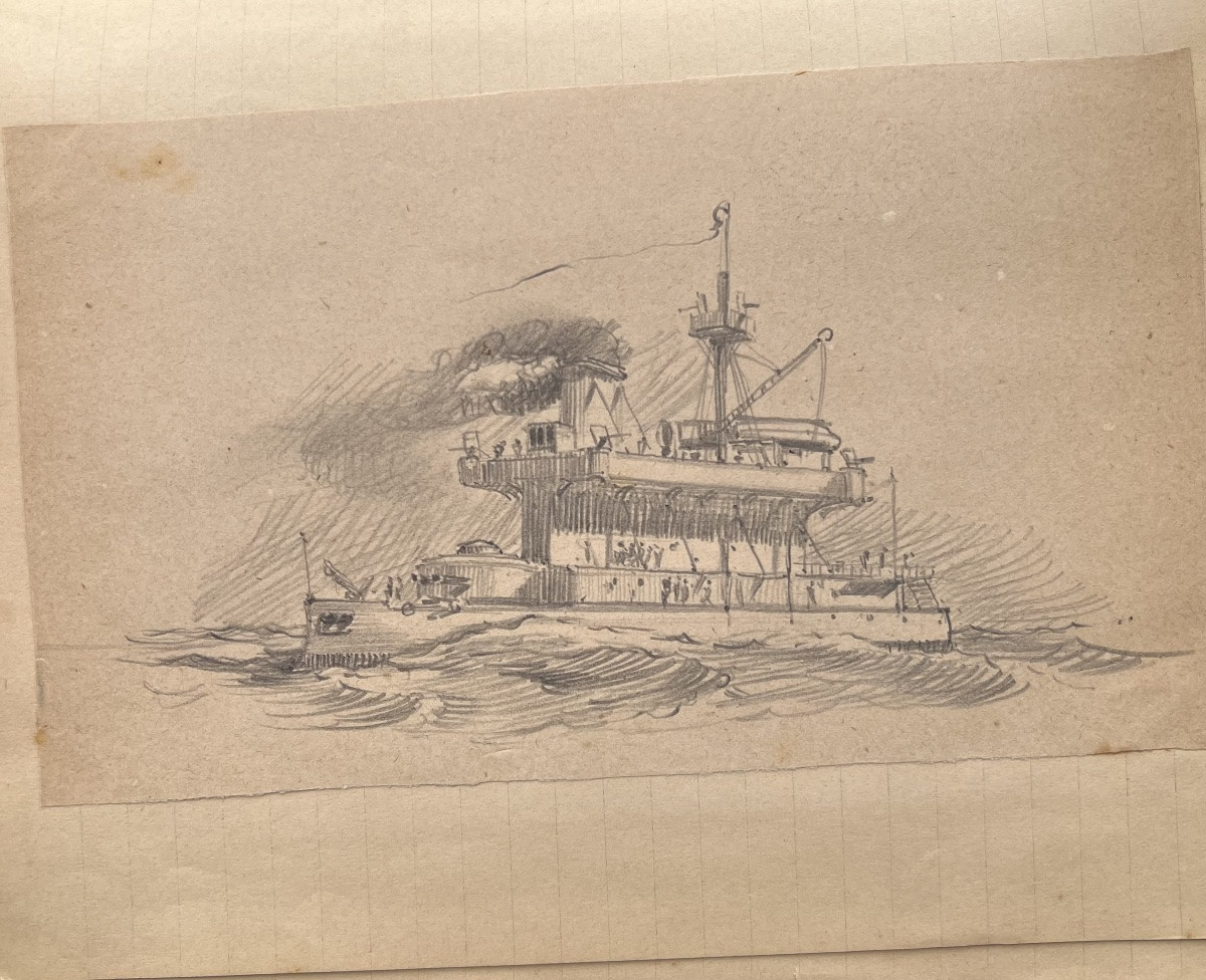 Carnet De Dessin Albert Sebille  Peintre Officiel De La Marine -photo-5