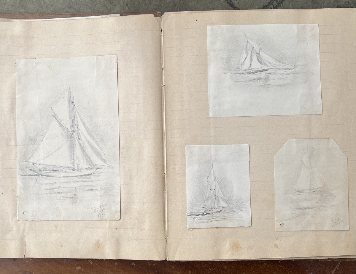 Carnet De Dessin Albert Sebille  Peintre Officiel De La Marine -photo-7