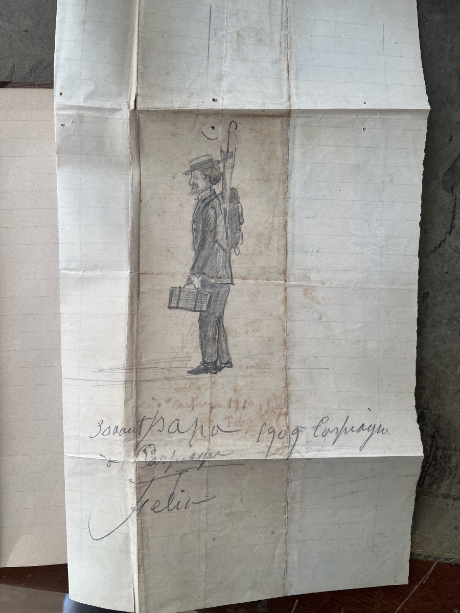 Carnet De Dessin Albert Sebille  Peintre Officiel De La Marine -photo-8