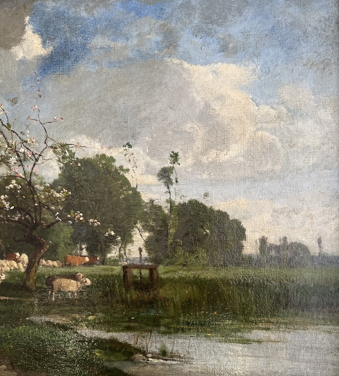 Alexandre Defaux (1826-1900) Barbizon School -photo-2