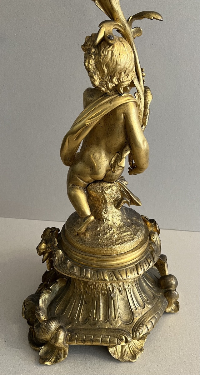 Grand Candélabre en bronze doré époque Napoléon III-photo-2