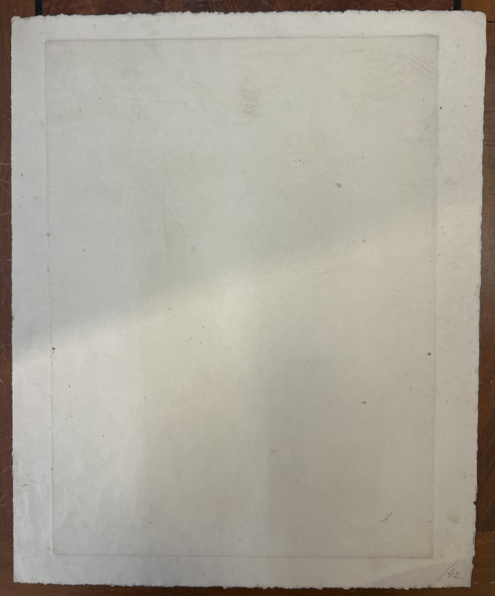 Raoul Du Gardier (1871-1952) At Low Tide, Aquatint Etching, Proof Not For Sale -photo-1