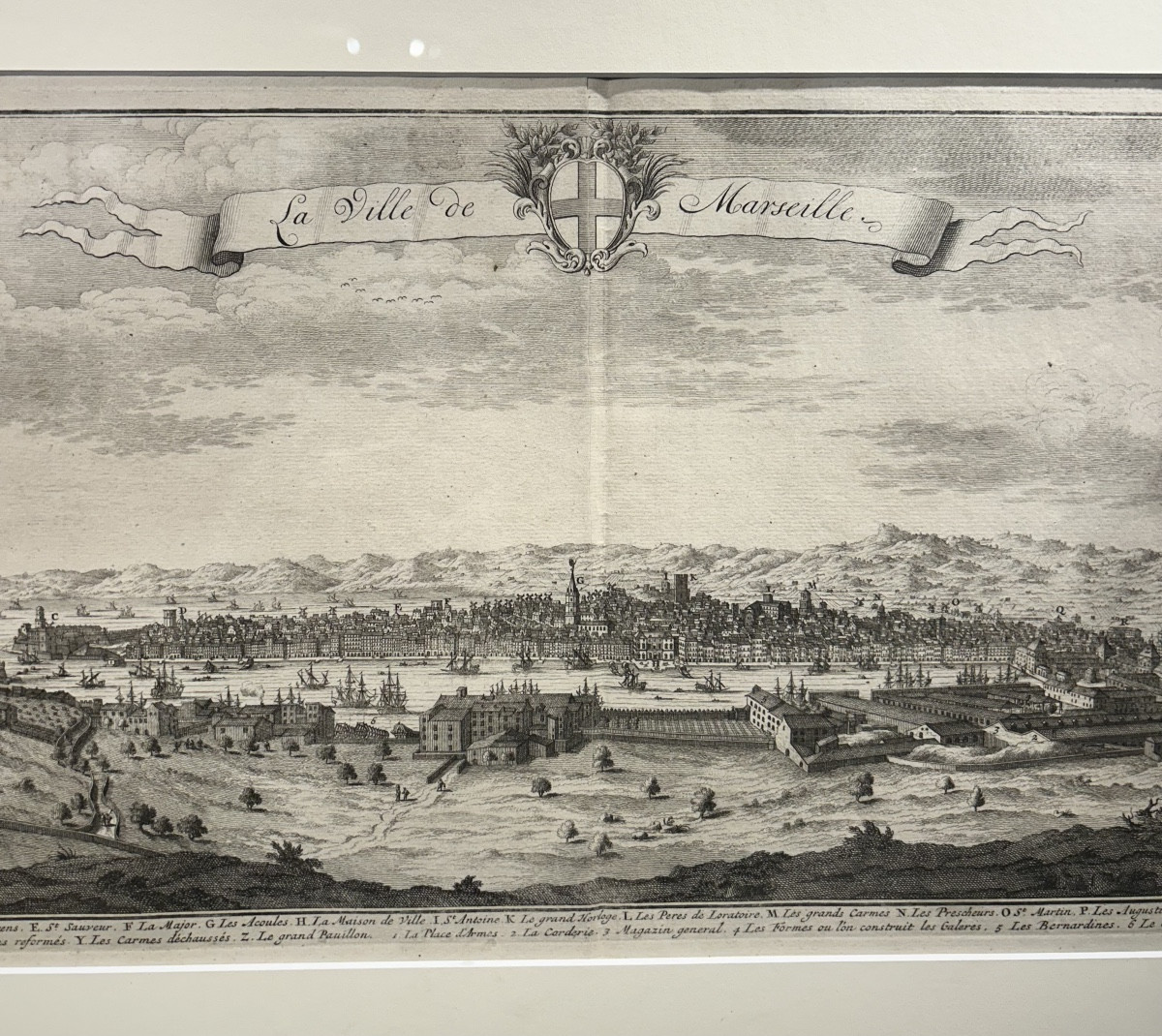 Vue cavalière de la ville de Marseille par Nicolas Visscher -photo-3