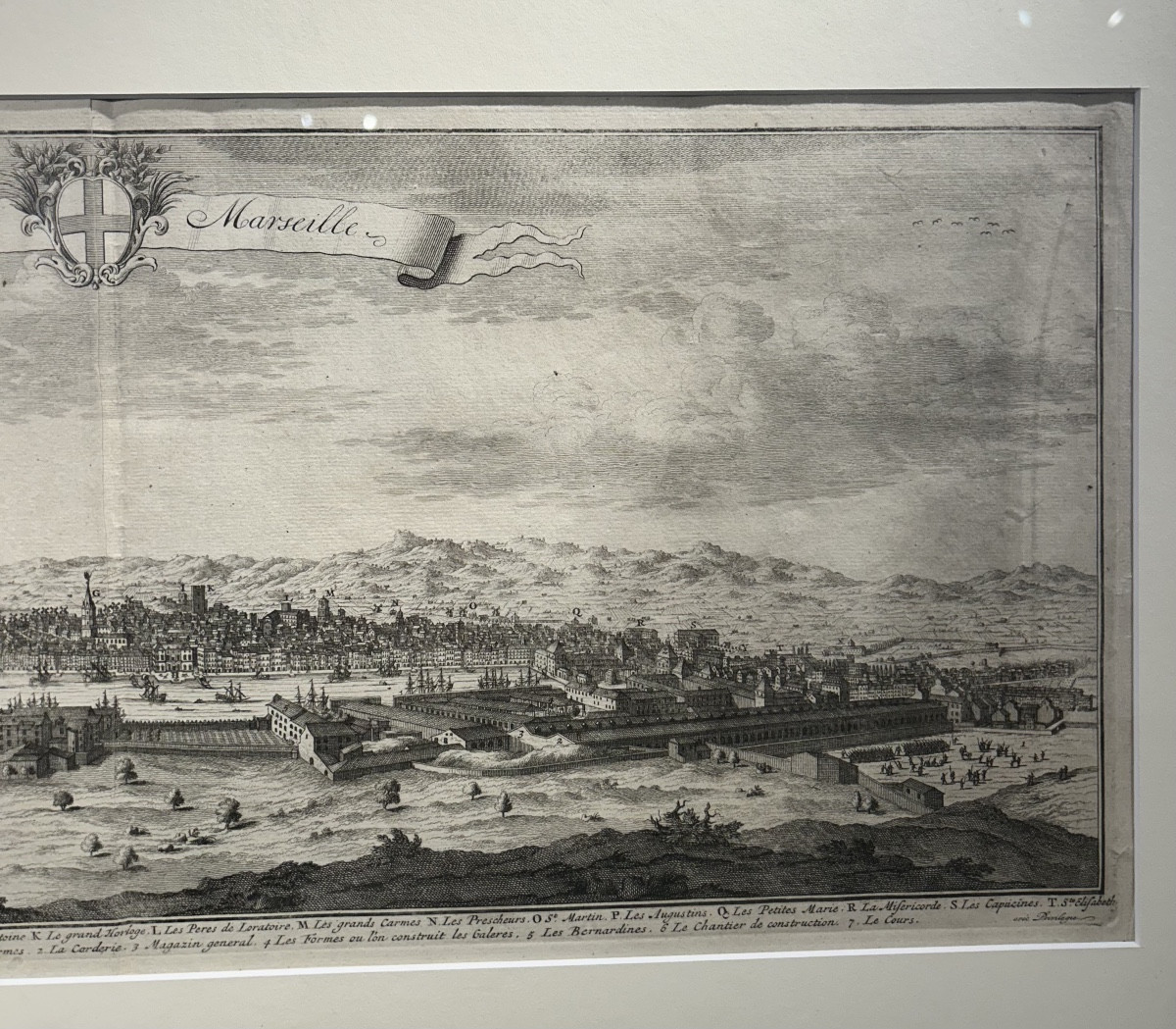 Vue cavalière de la ville de Marseille par Nicolas Visscher -photo-1