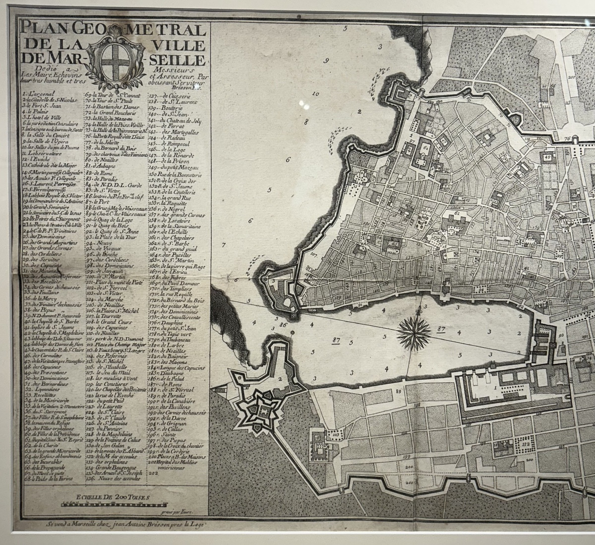 Plan géomètral de la ville de Marseille, Jean Pierre Besson fils 1772-photo-2