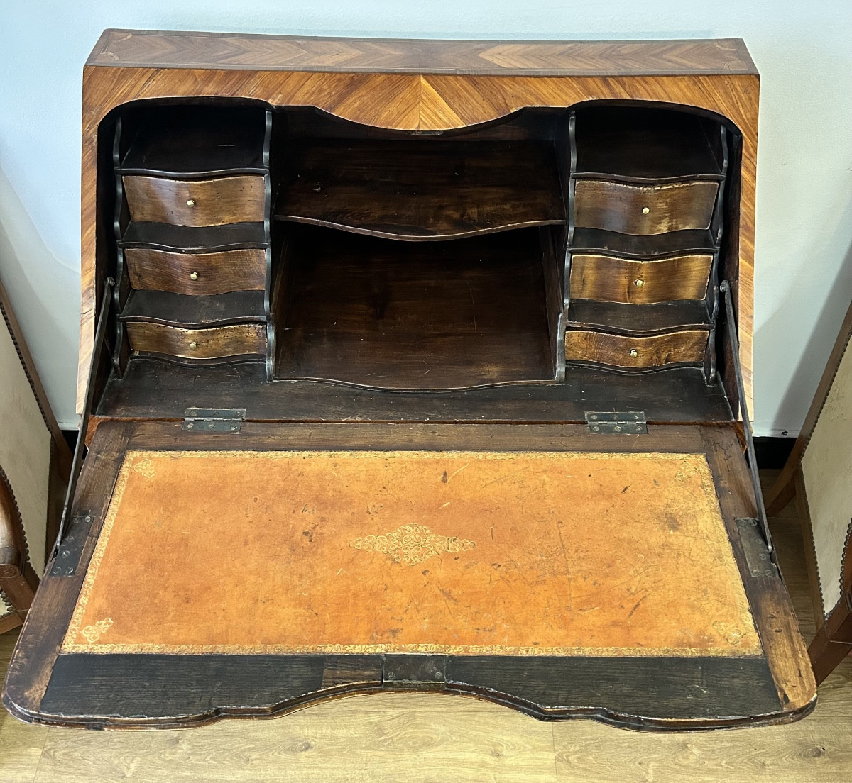 Louis XV Louis XVI Tradition Rosewood Marquetry Secretary-photo-4