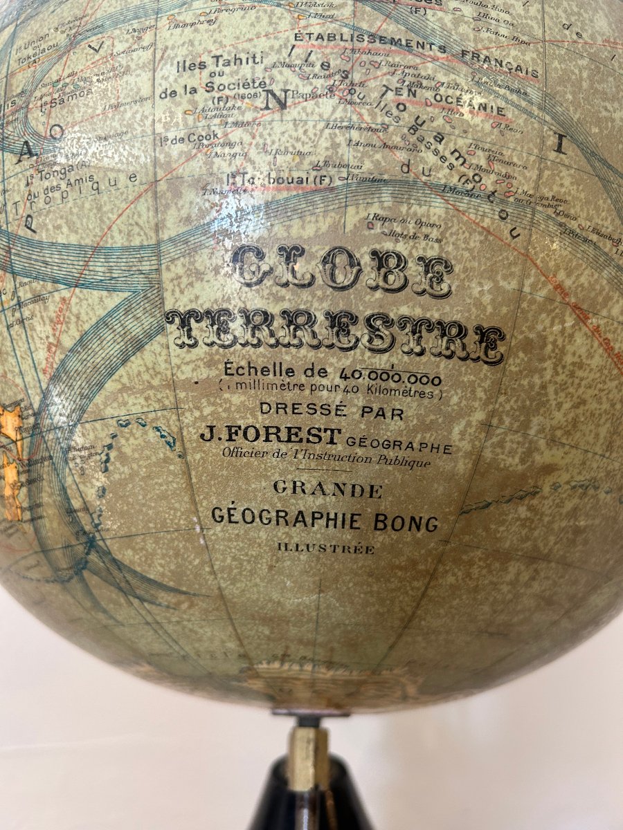 Late 19th-century Globe By Jean Forest-photo-2