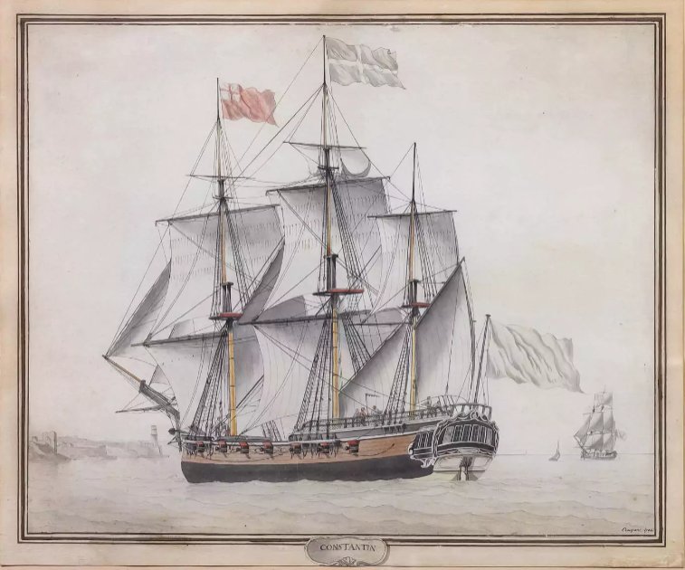 Jean Gérôme Beaugean (1764-1819) Le Constantin devant le port de Marseille