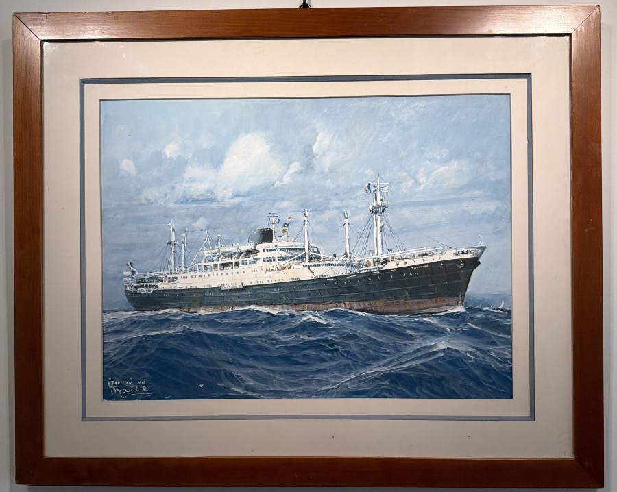 René Mambrini (1947) Portrait Of The Tahitian From Messageries Maritimes 