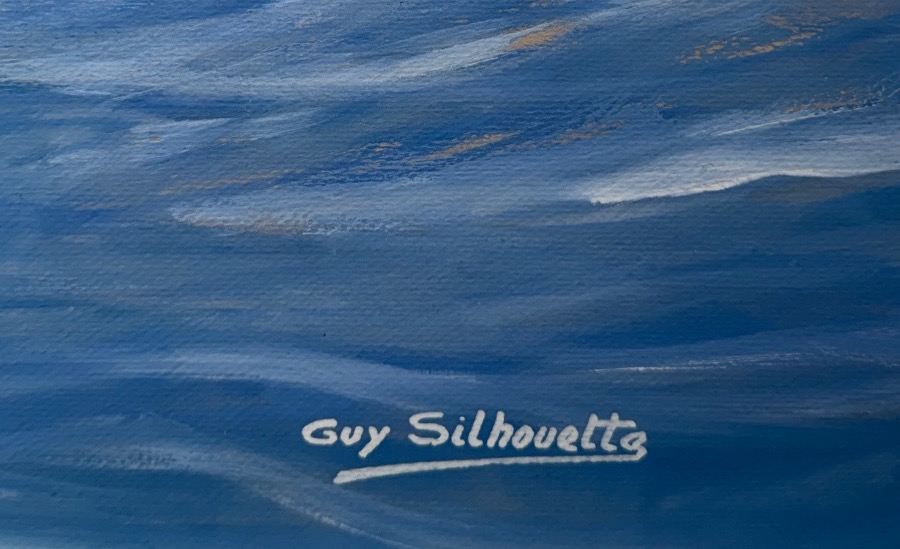 Guy Silhouette ( XXème) Portrait du quatres mâts barque Chanaral -photo-4
