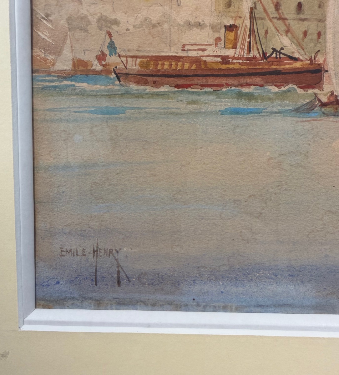 Émile Henry ( 1842-1920) Entrée du vieux port de Marseille -photo-1