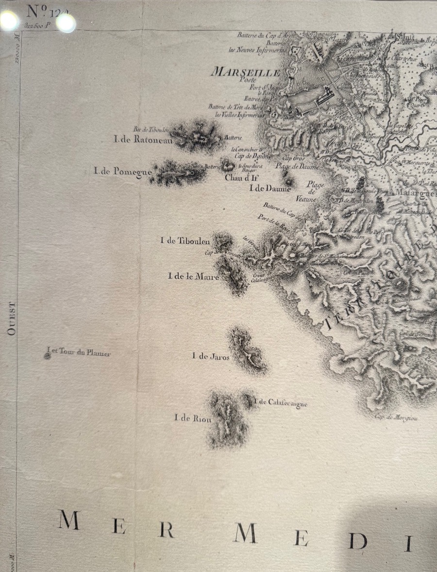 Carte de la Mer Méditerranée de Marseille aux lecques XVIIIeme siècle -photo-3