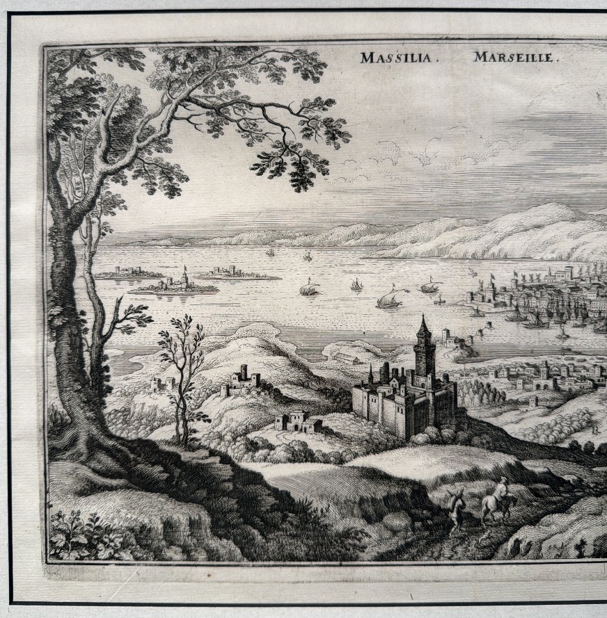Vue cavalière de la ville de Marseille par Mathieu Merian XVIIème-photo-3