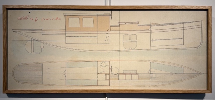 Late 19th-century Naval Architect's Drawing 