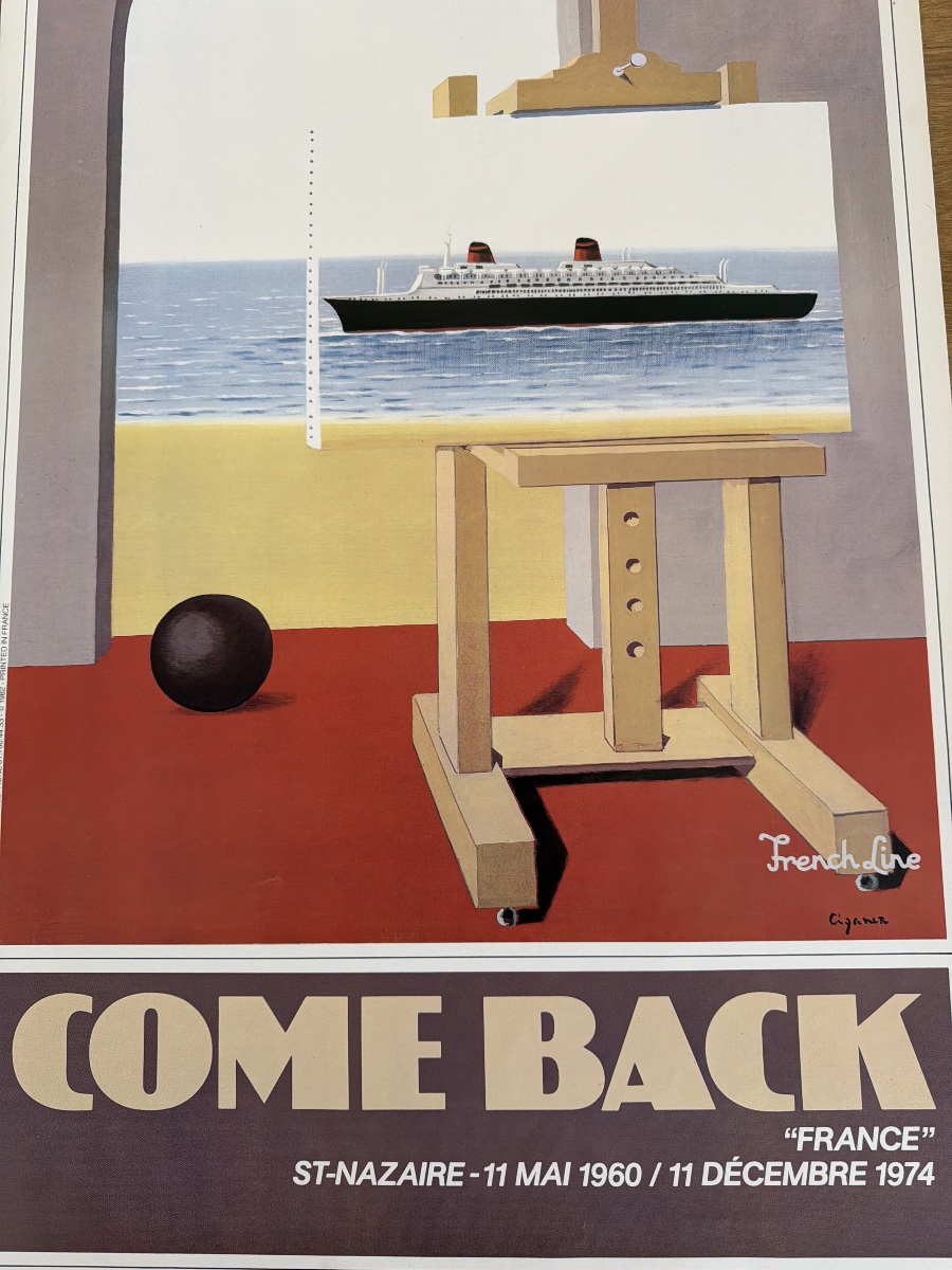 "france" Ocean Liner Poster By Ciganer For The French Line -photo-3