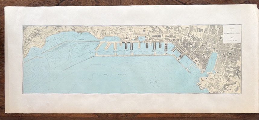 Map Of The Port Of Marseille In 1916, Printed By Erhard Frère, Paris 
