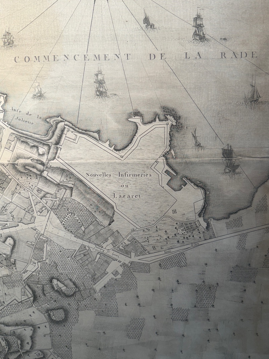 Plan géométral de la ville de Marseille et de ses faubourg fin XVIIIeme Par Pierron.-photo-2