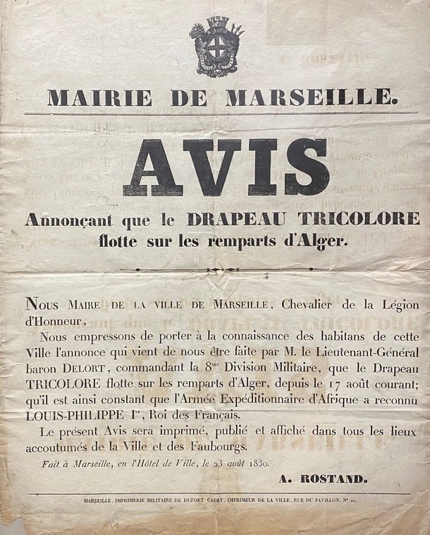  Conquète De l'Algerie 1830 Annoncant Que Le Drapeau Francais Flotte Sur Les Remparts d'Ager   -photo-2