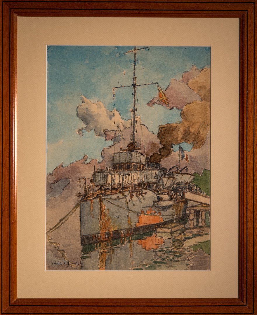 Frédéric Bernelle (1884-1954) Against French Torpedo Boat