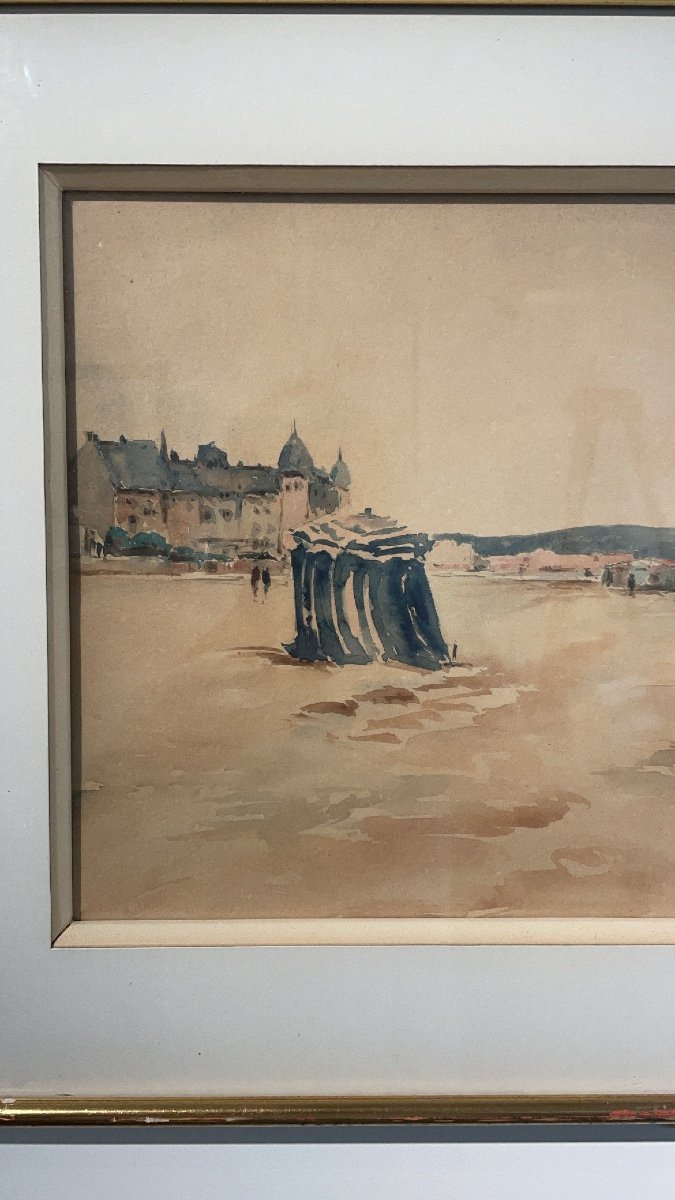 Fernand Negre (1899-1985) Seaside In Trouville-photo-4