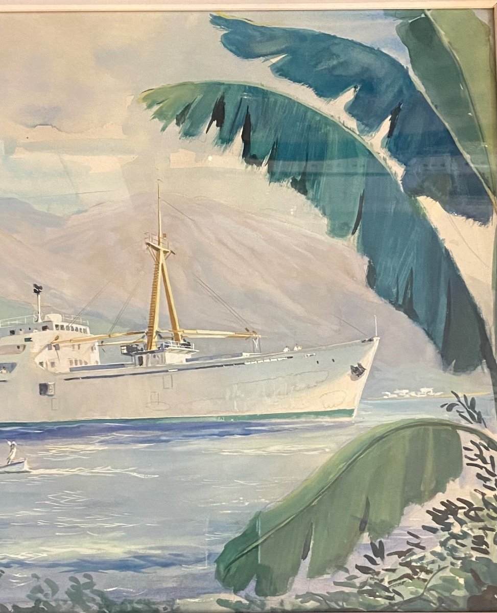 Rene Coulet (1921-2021) Bananier « Tarpon » Compagnie De Navigation Frayssinet & Cyprien-fabre-photo-3