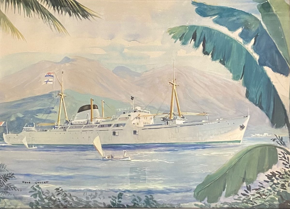Rene Coulet (1921-2021) Bananier « Tarpon » Compagnie De Navigation Frayssinet & Cyprien-fabre