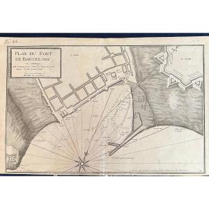 Plan Of The Port Of Barcelona 'ayrouard' 1732