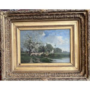 Alexandre Defaux ( 1826 1900 ) Ecole de Barbizon 