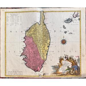 Carte de la corse XVIIIeme par Tobias Conrad 