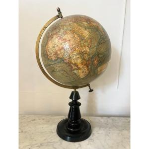 Globe terrestre fin XIXème par Jean Forest 