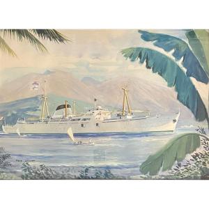 Rene Coulet (1921-2021) ?tarpon” Banana Boat Frayssinet & Cyprien-fabre Navigation Company