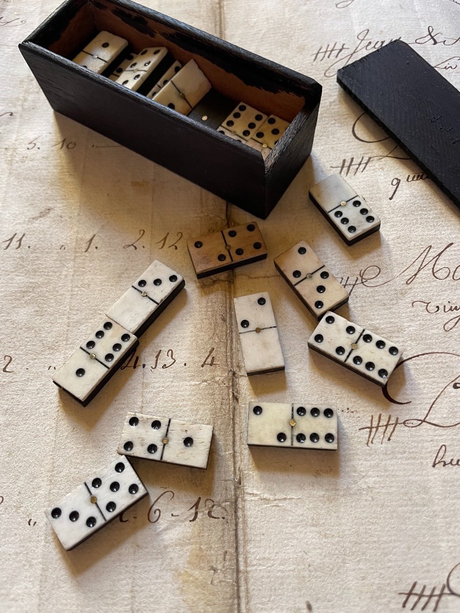 Jeu  Domino Miniature Dans Sa Boîte D’origine-photo-4