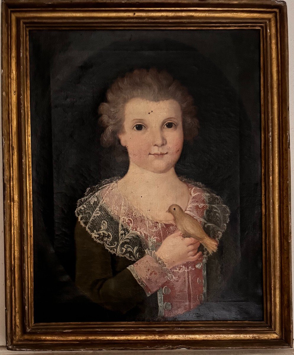 Portrait De Jeune Fille à l'Oiseau 